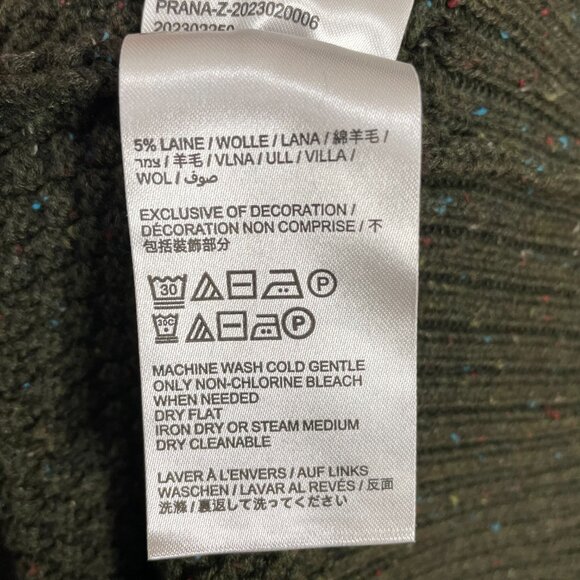 Prana Sangria Fields Sweater Dress Women Turtleneck Green Long Sleeves Medium - Picture 15 of 15